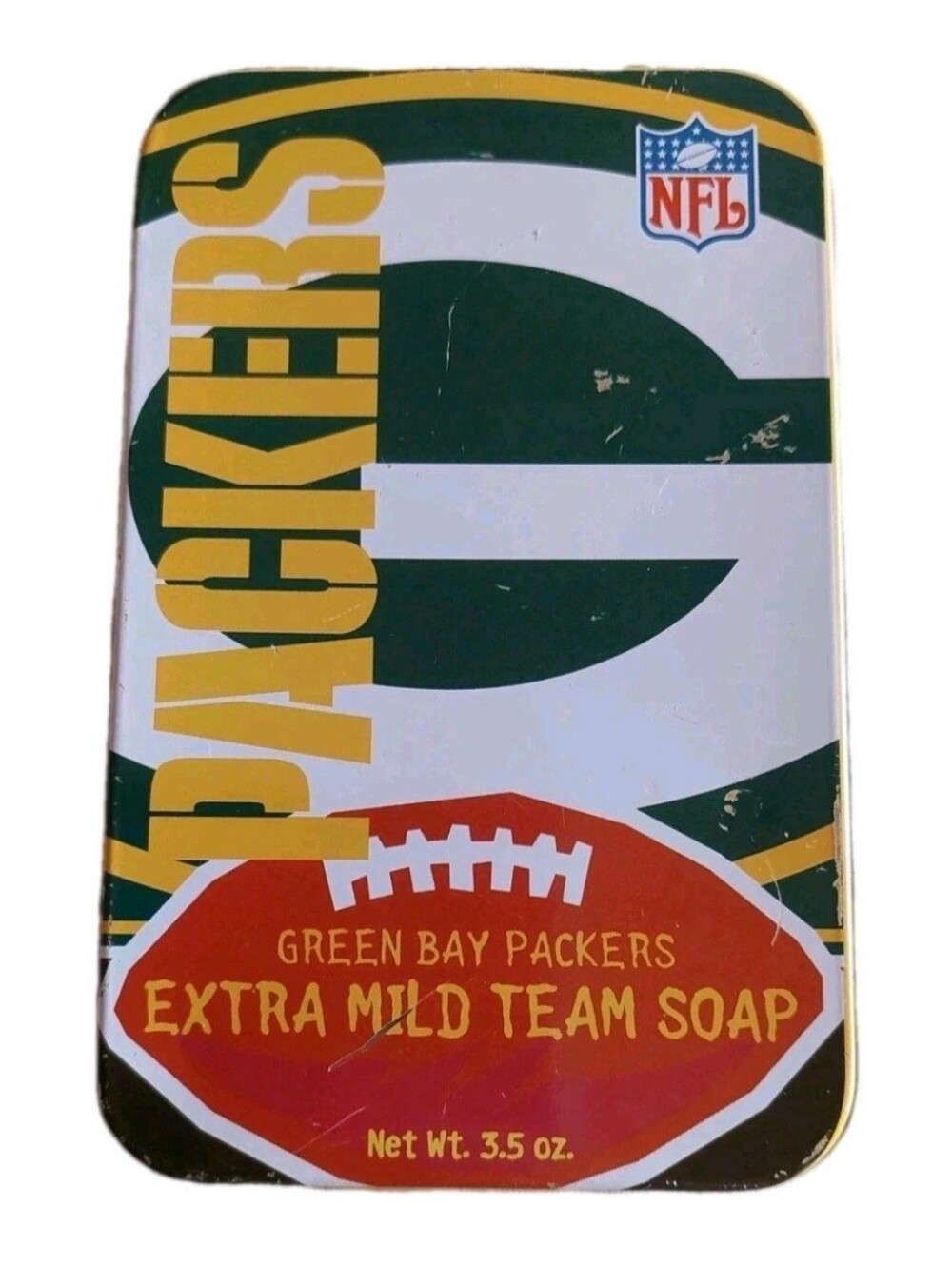 Vintage Green Bay Packers Collectible Extra Mild Team Soap in Tin NOS Sealed Bar
